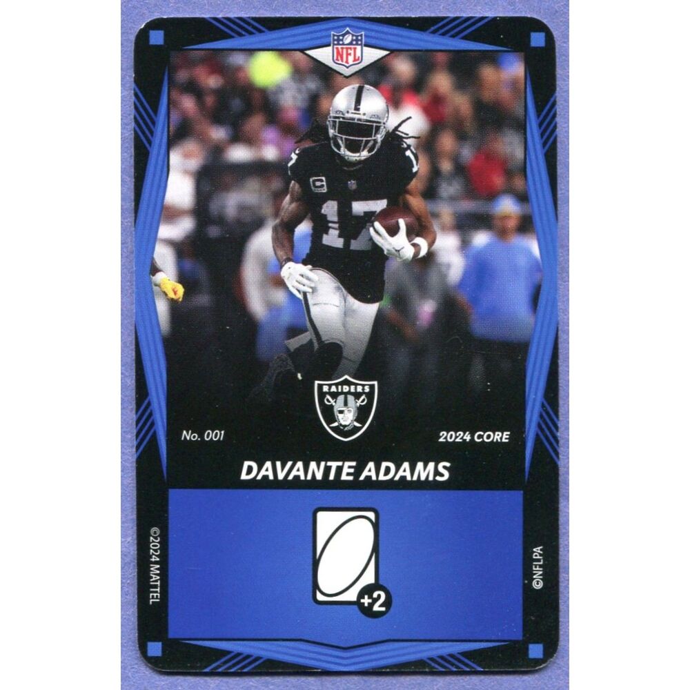 2024 Uno Elite Football Card Blue #1 Davnte Adams